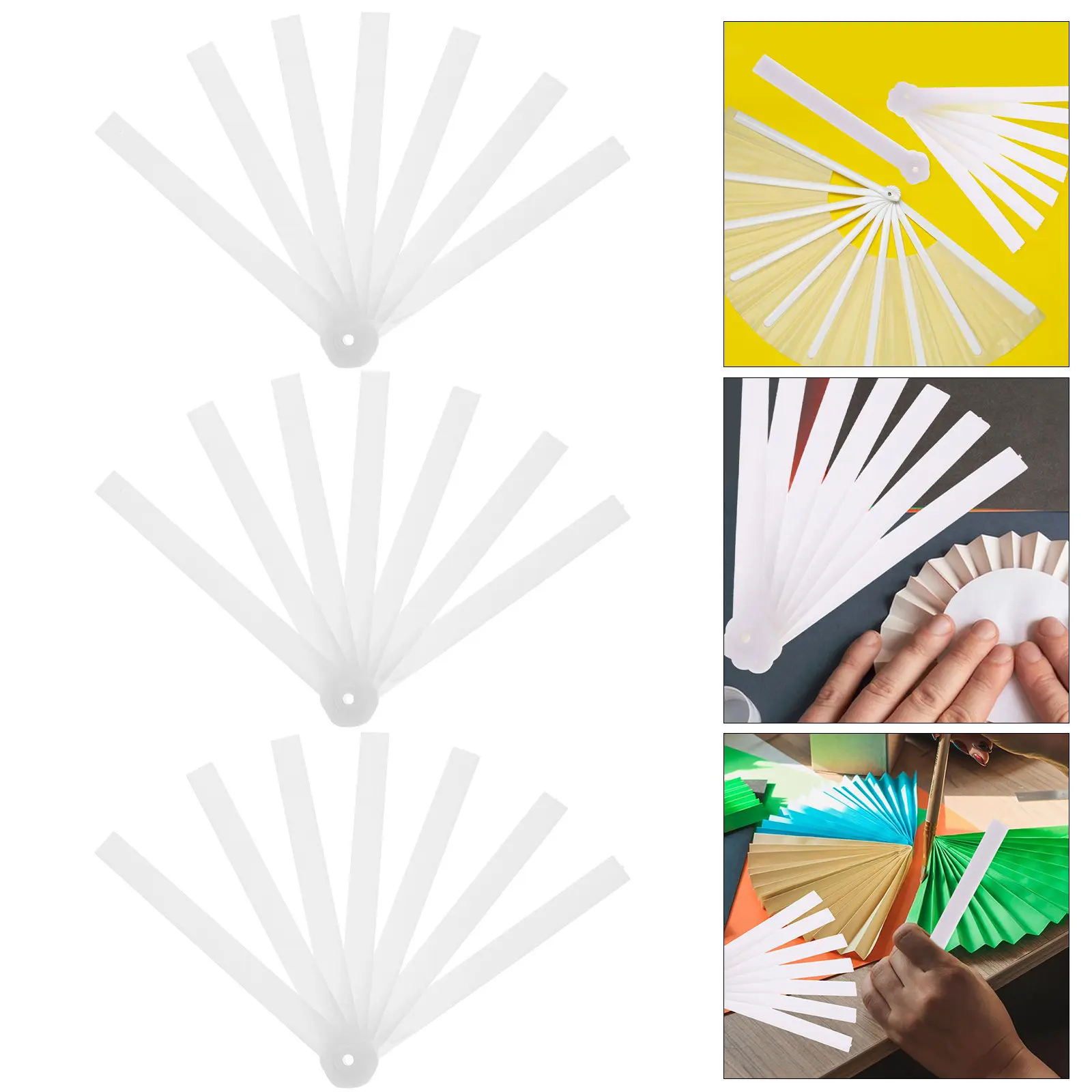 10Pcs Folding Fan Frame Sturdy DIY Plastic Frame Unfinished Handcraft Fan Material Wedding Engagement Accessory
