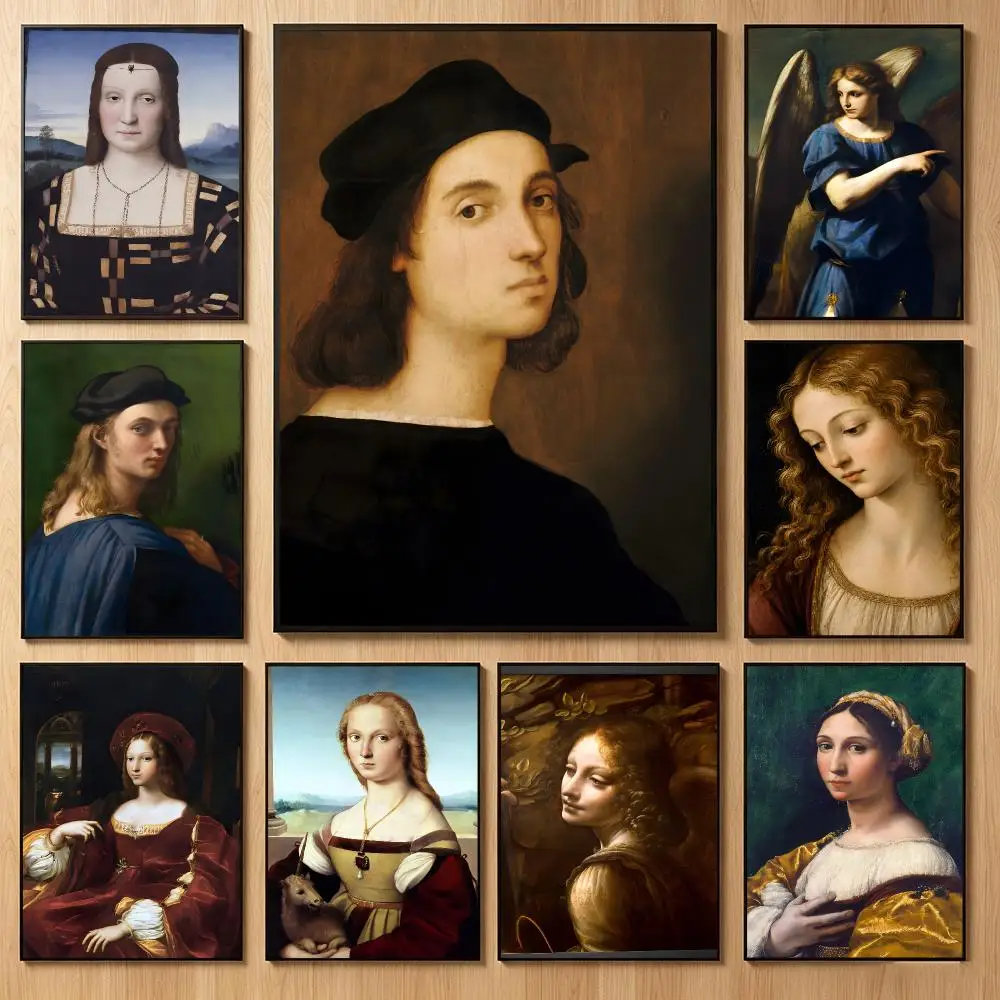 Classical Art r-Renaissance Art Poster Classic Self-Adhesive PP Wall Sticker for Living Room Bar Decor Gift