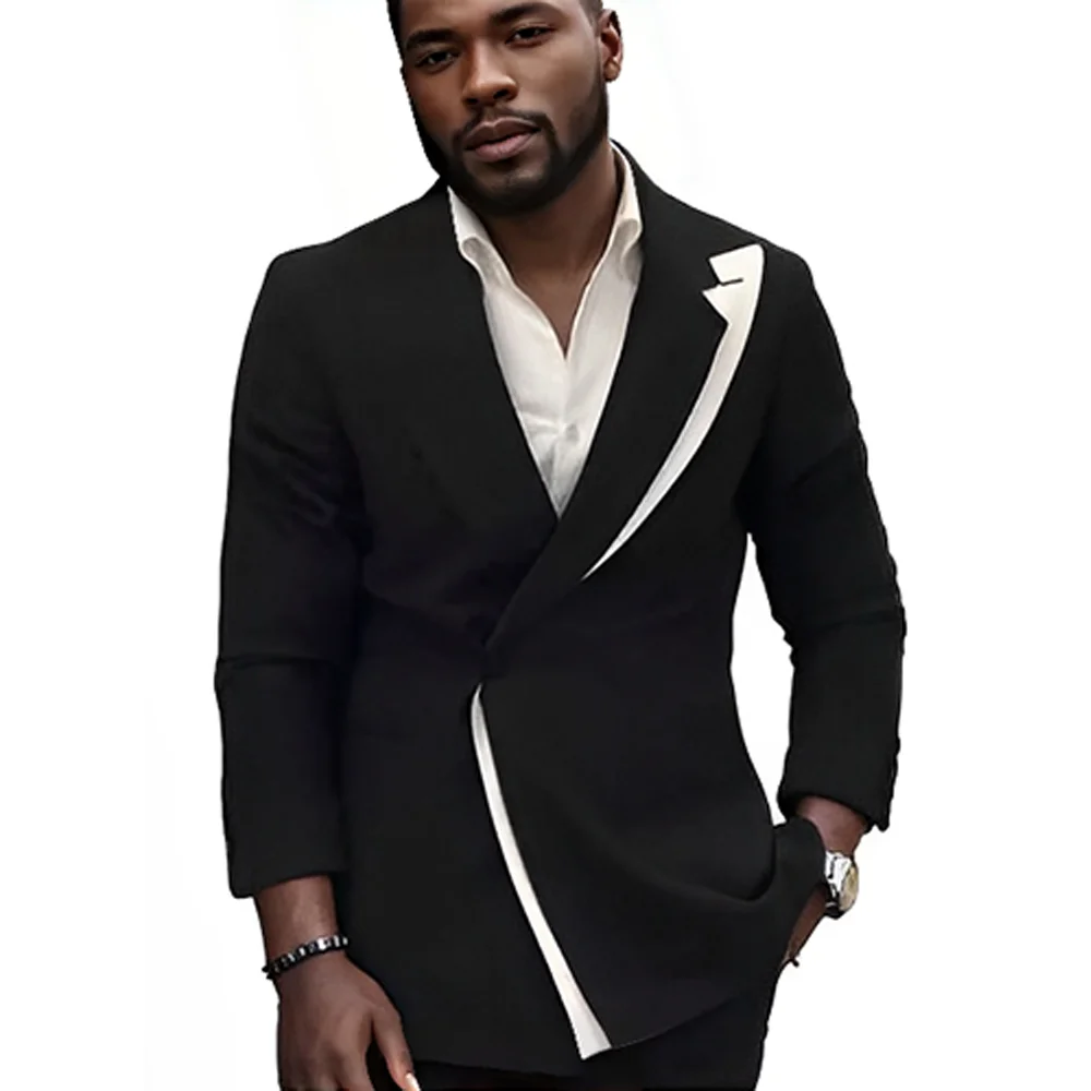 Elegant Men's Suit 2 Piece Set Fashion Design Wedding Groom Tuxedo Party Dinner Suit Custom Outfit for Mens