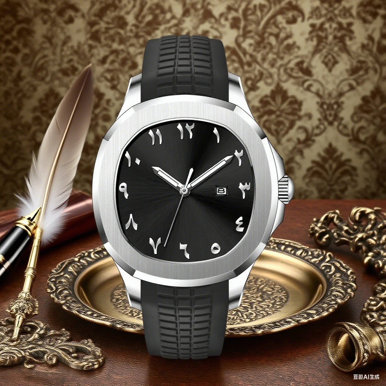 นาฬิกาควอตซ์สปอร์ตหรูหราสำหรับผู้ชาย ดีไซน์เรียบง่าย สไตล์ลำลอง พร้อมตัวเลขแบบอารบิก สายซิลิโคน ของขวัญสุดสร้างสรรค์จากแบรนด์ดัง