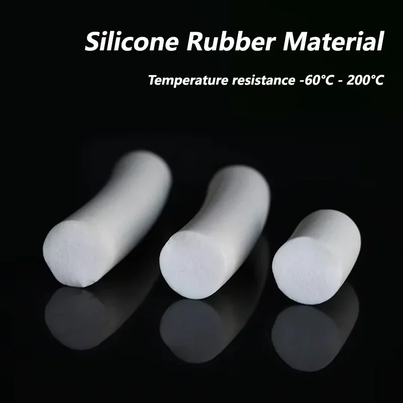 White Silicone Rubber Sponge Strip 1/2/3/4/5/6/7/8/9/10/12/14/16/18/20/25mm Round Foamed Backer Rod Seal Strips VMQ Foaming Cord