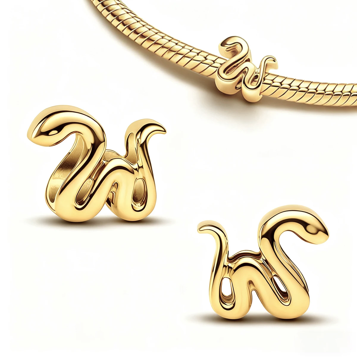 Original 925 Sterling Silver Gold Key Bee Butterfly Heart-shaped Sunflower Pendant fit Women DIY Bracelet Necklace Jewelry Gift view 3