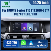 10.25” Car Radio For BMW 5 Series F10 F11 2011-2017 CIC NBT System GPS Navigation Multimedia Display Head Unit Video Player