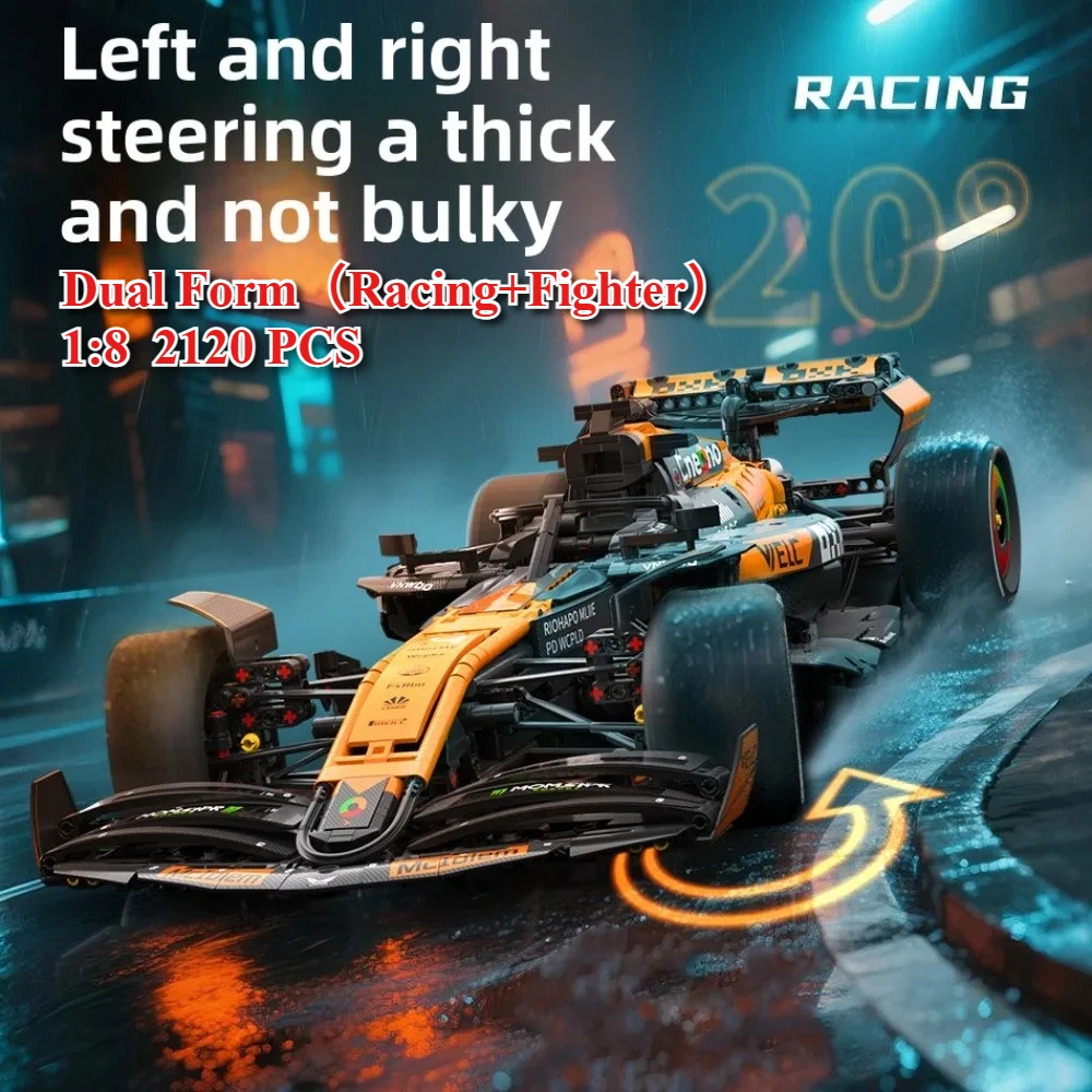 

New 1:8 Scale Dual-Mode Mechanical Construction Set 2120 Pieces - DIY Racing Car & Aero Model Building Toy for Adults & Children