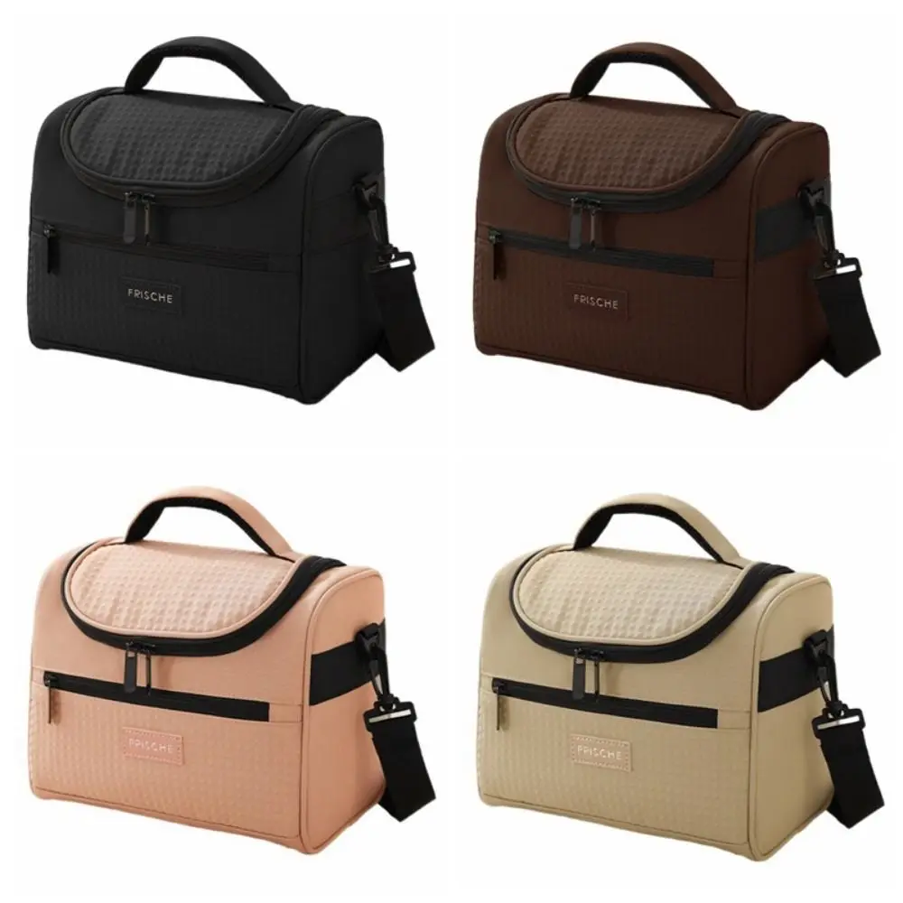 

Многоразовая коробка для завтрака с ручкой на молнии, большая вместительная прочная сумка для обеда, водонепроницаемая ручная сумка-тоут, контейнер для еды, хранение продуктов