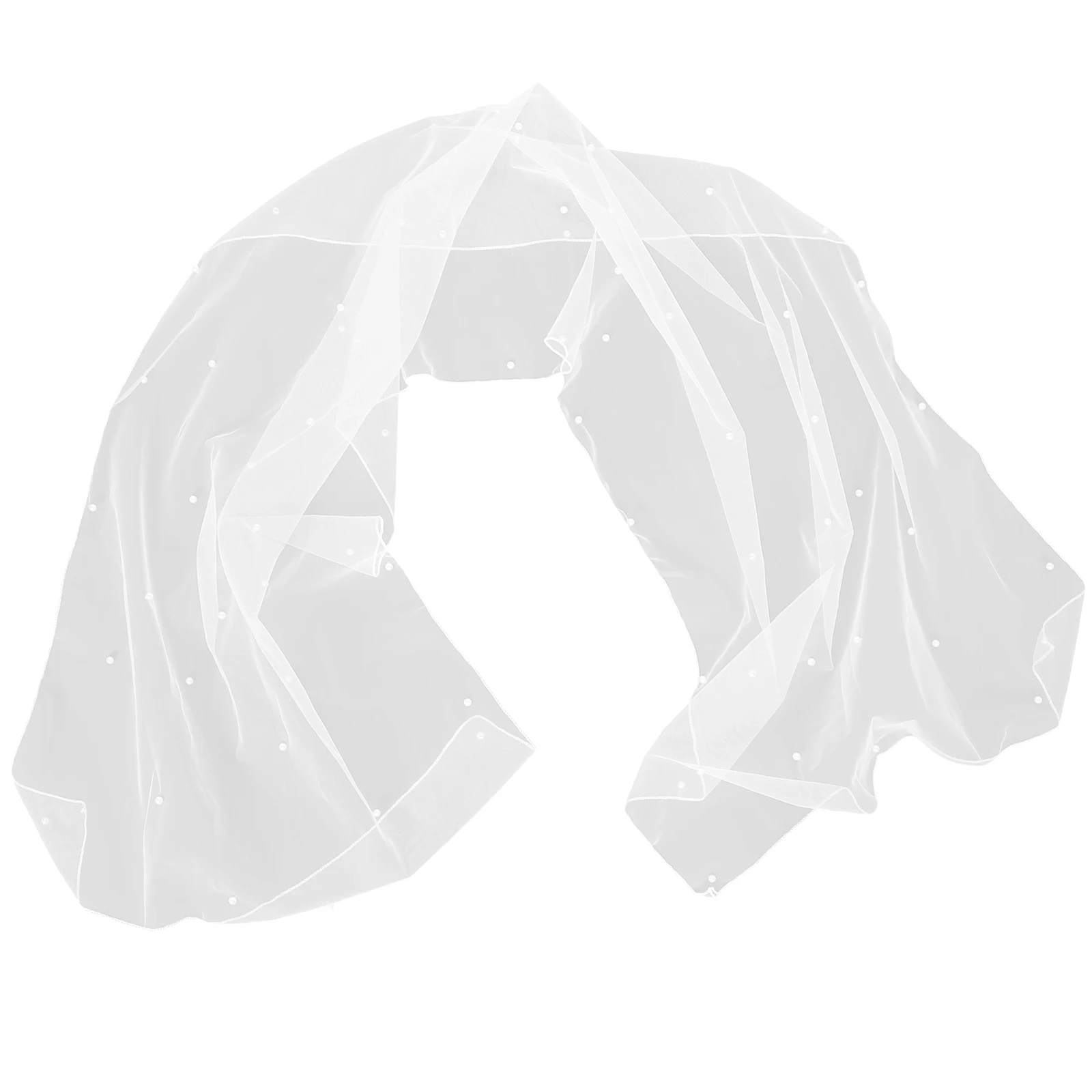 

Pearl Mesh Veil Wedding Bridal Accessories Artificial Pearls Sheer Fabric Women Scarf Decorative Multifunctional Hair Styling