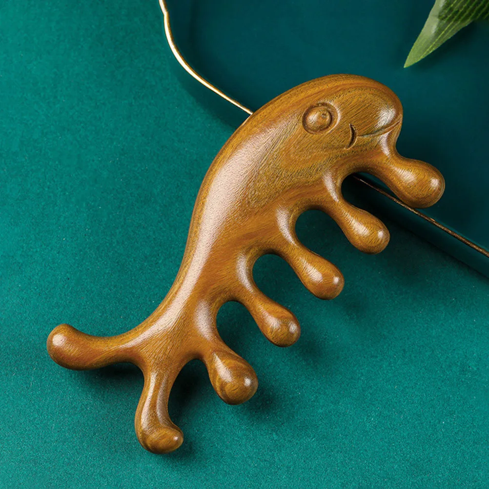 

Массажная расческа против выпадения волос, натуральный сандал, меридиан, инструмент для кожи головы, портативная деревянная массажная расческа для релаксации