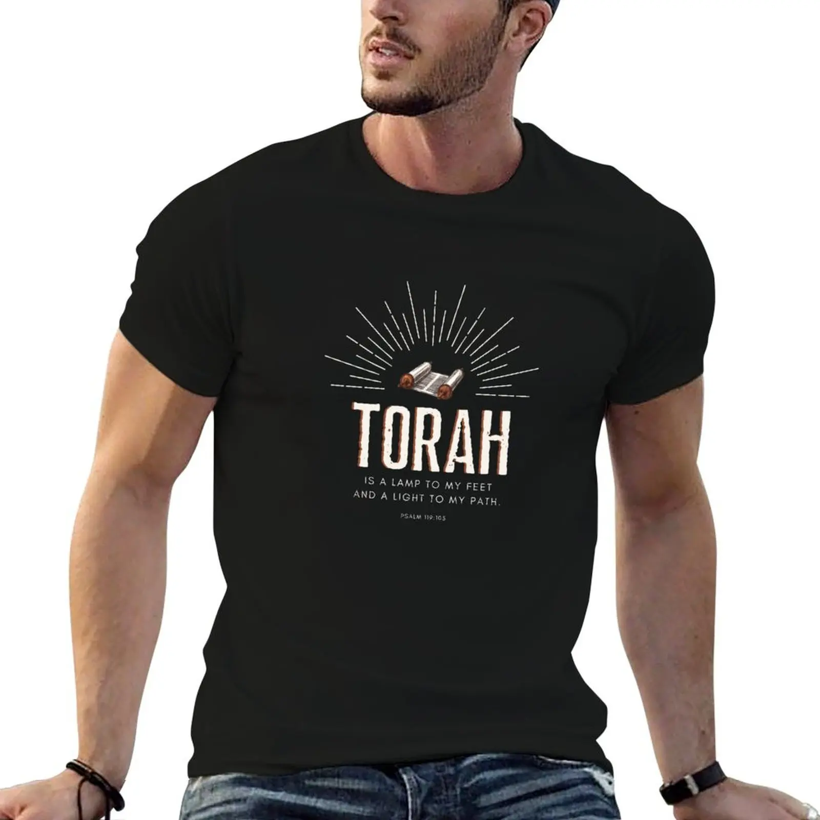 Torah Is A Lamp To My Feet T-Shirt vintage anime shirt sweat custom t shirt cheap stuff black t shirts for men