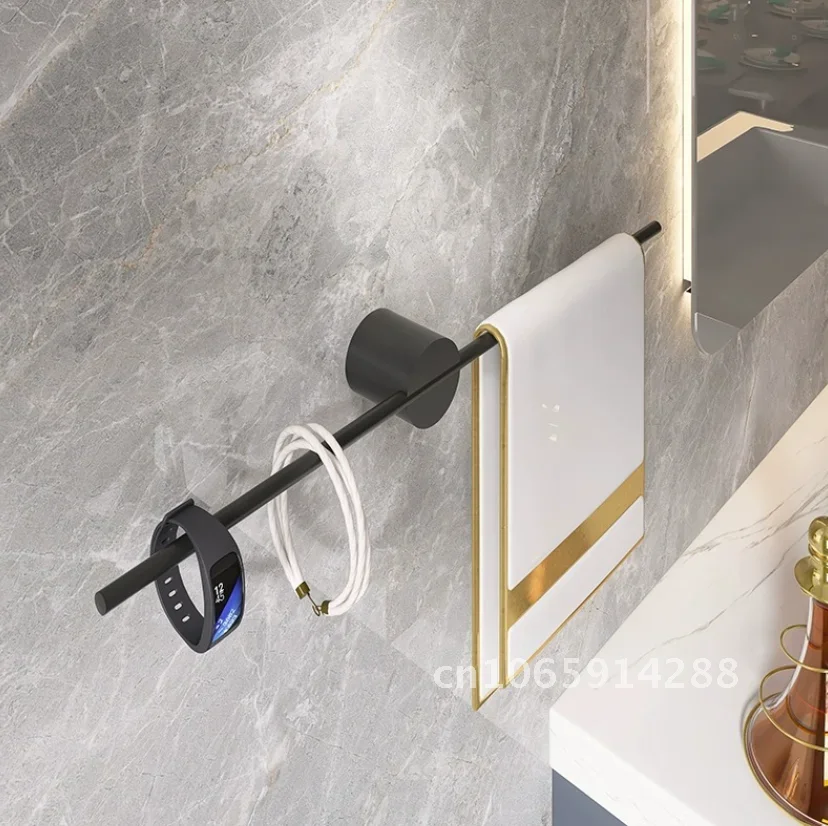 

Fulcrum towel rack Light luxury aluminum alloy rack single bath bar Nordic simple adjustable towel bar bathroom towel