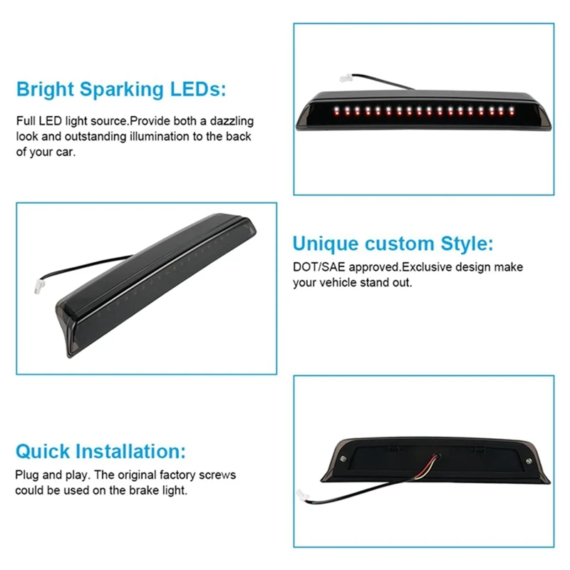 LED 3Rd مصباح مكبح ارتفاع جبل وقف الضوء الخلفي مصباح البضائع لنيسان الحدود D40 2005-2015 تيتان A60 2004-2015