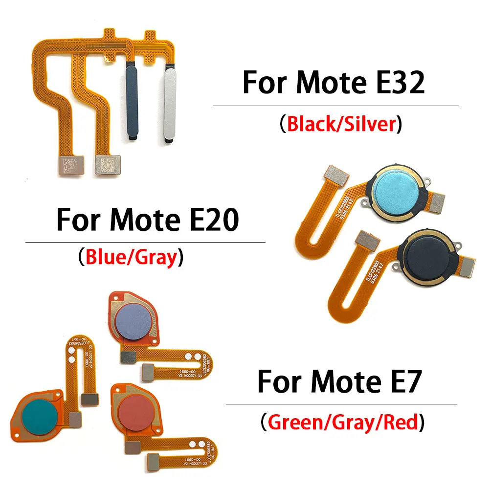 Fingerprint For Motorola Moto E20 E32 E40 E6s E7 Plus Power Home Button Fingerprint Menu Return Key Sensor Flex Cable