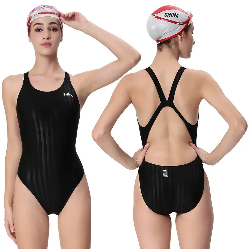 High Quality Women's Competitive Racing Swimsuit FINA Approved Professional Waterproof Chlorine Resistant One Piece Swimwear view 3