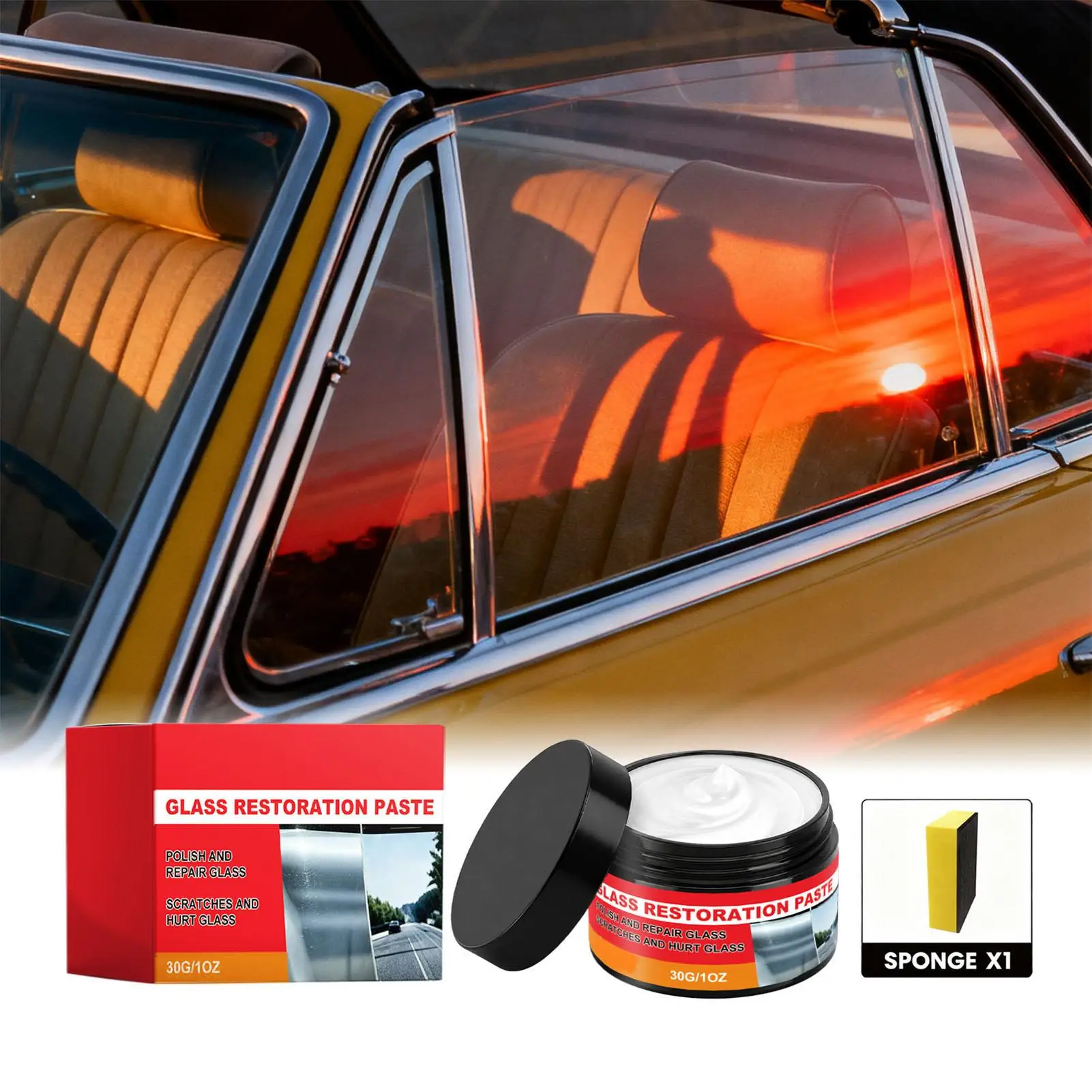 Windshield Scratch Remover Gentle Stain Removal Polishing Windshield Polishing Paste For Rearview Mirror Sunroof Truck SUV RV - view 4