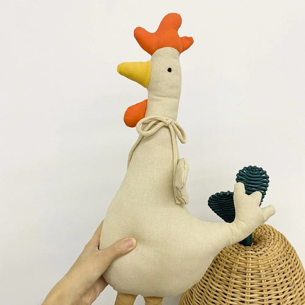 Adorabile gallo giraffa peluche peluche oca peluche cigno morbido animale anatra peluche gallina pollo giocattolo per bambini compagno confortevole