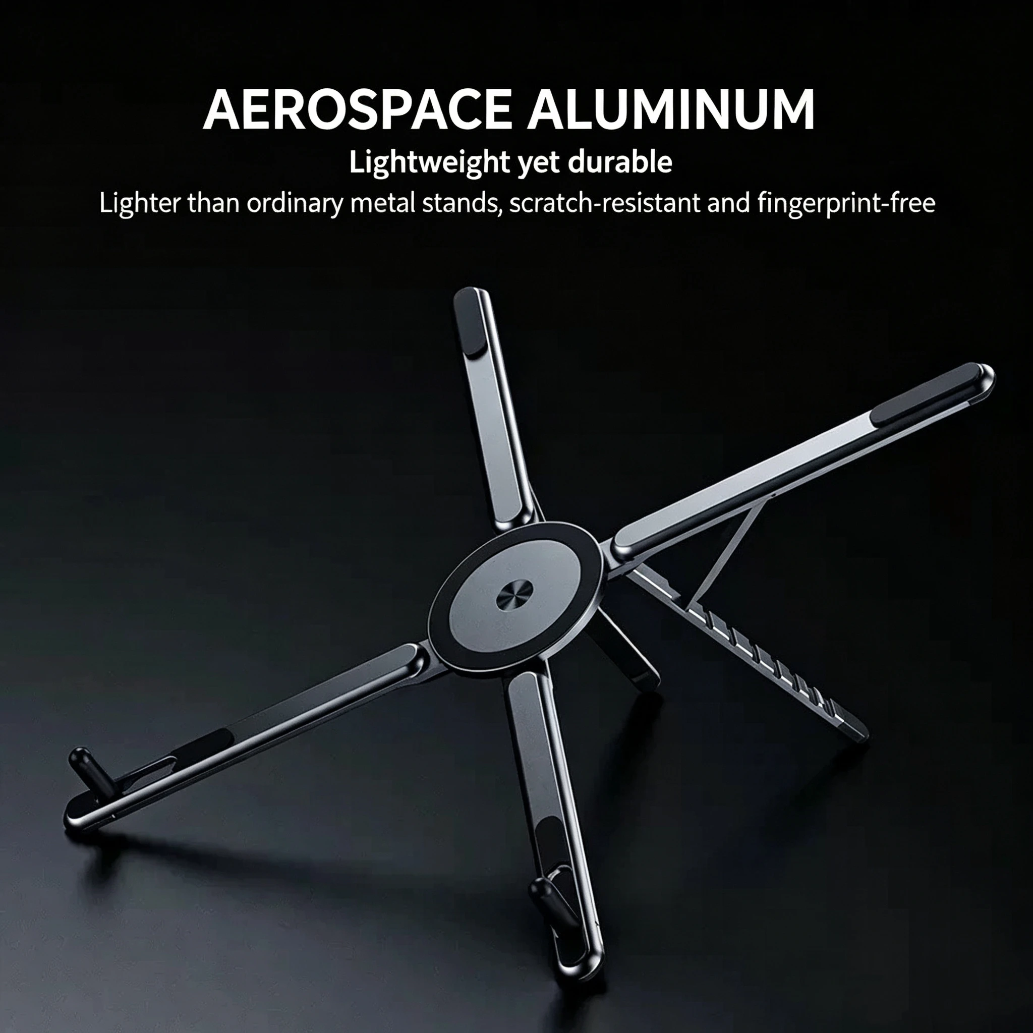 Magnetic Metal Foldable Laptop Stand Multi‑Angle Adjustment Portable Heat‑Dissipating Holder for Notebook Tablet Phone