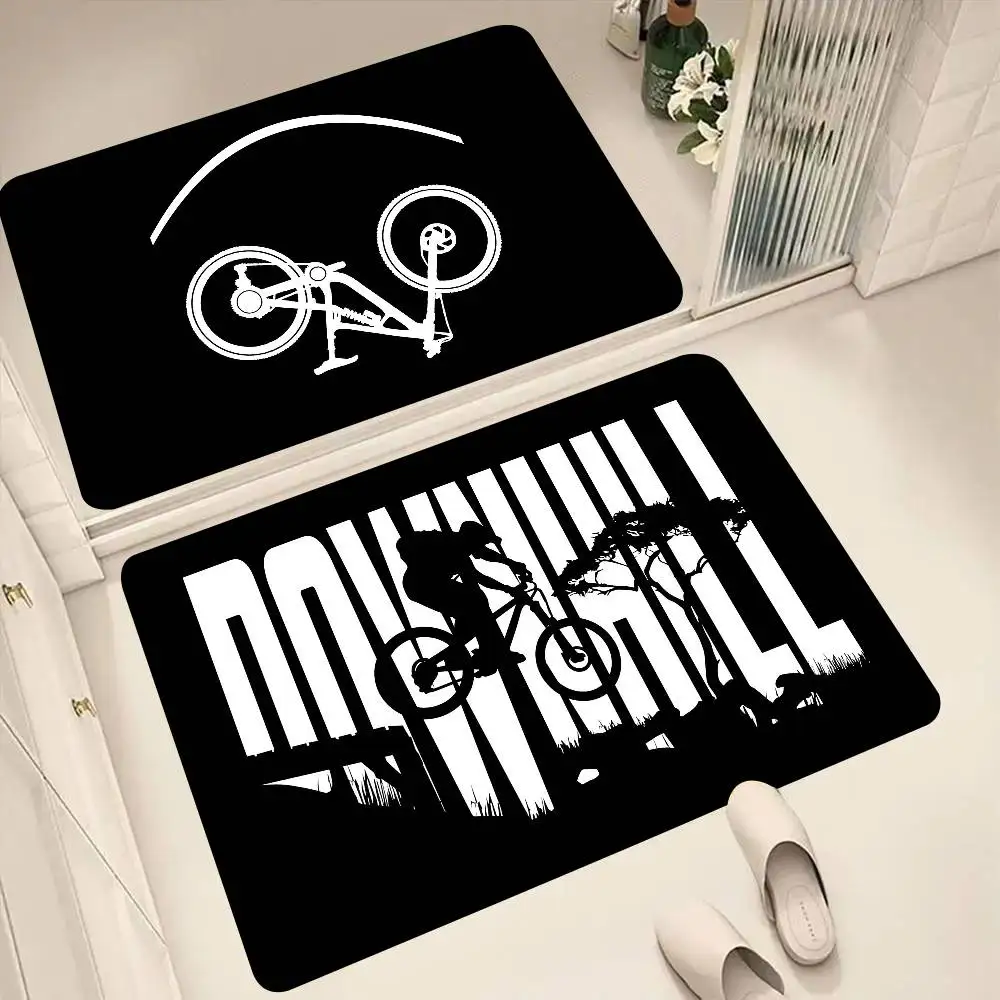 Downhill Mountainbike Bodenmatte Geeignet für Wohnzimmer Küche Badezimmer Rutschfeste Matte Haushalt Fußmatte