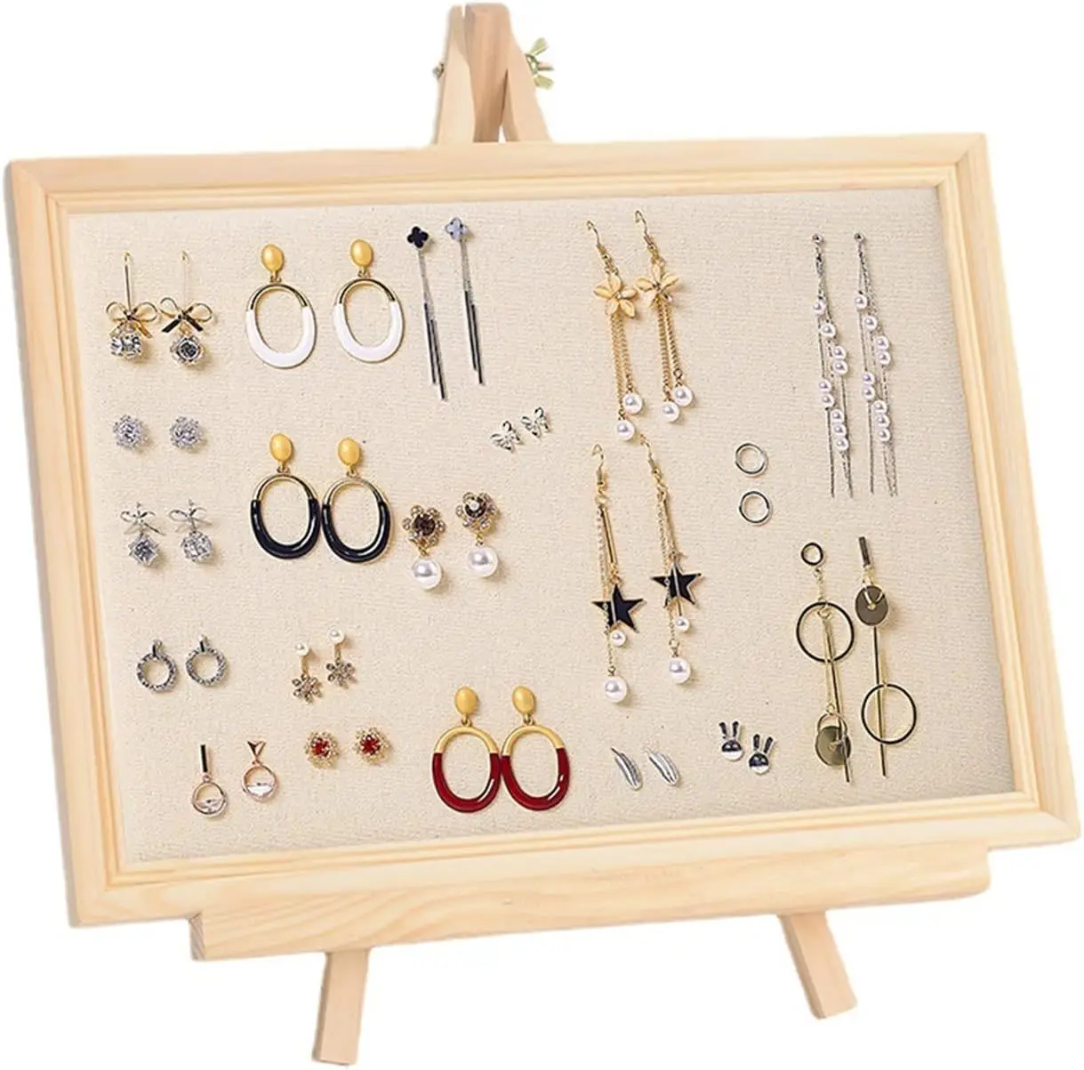 Photo Frame Jewelry Display Rack Dual Use Wall Jewelry Rack Earrings Display Holder Necklace Tray Showing Stand Storage Organize