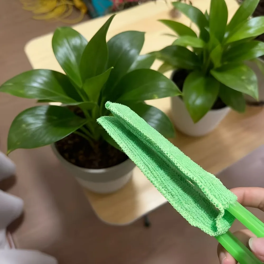 1 Stück Pflanzenblatt-Reinigungsclip mit Mikrofaserhülsen, Blattreinigungszange, geeignet für den Heim-, Garten- und Außenbereich