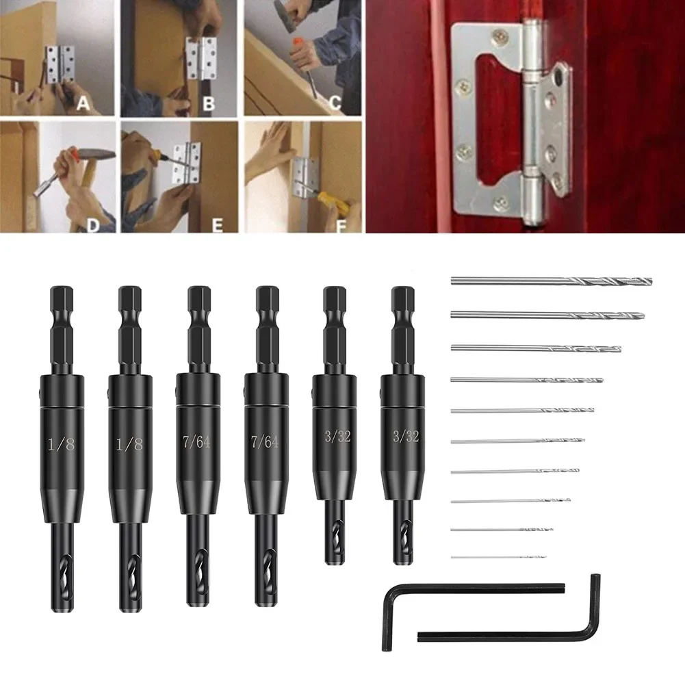 18 قطعة مركز مجموعة لقمة مثقاب الذاتي توسيط مجموعة لقمة مثقاب عرافة عرقوب VIX بت للمفصلات النجارة مثقاب الخشب الذاتي توسيط #2