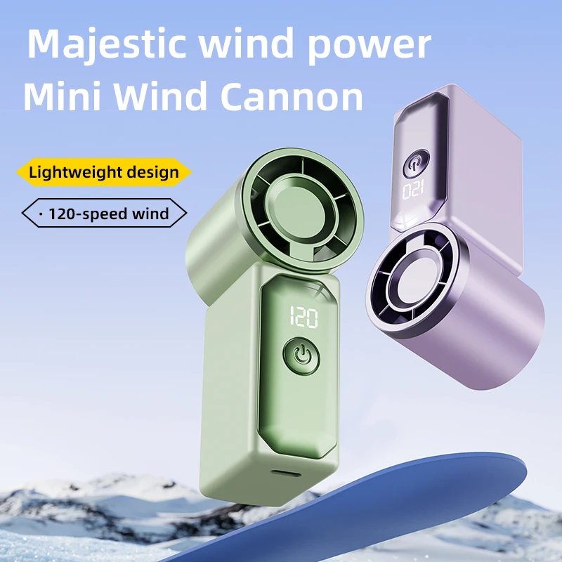 Pocket Size Mini Handheld Cooling Fan Semiconductor Ice Cooling Usb Rechargeable High Speed Wind For Outdoor Travel
