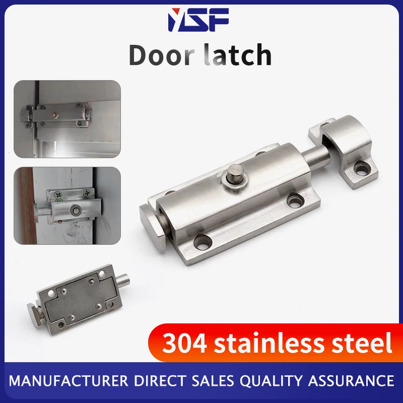 

Stainless Steel Double-Ended Door Bolts Sliding Lock Barrel Bolt Latch Safety Hardware Stainless Steel Two-Way Latch