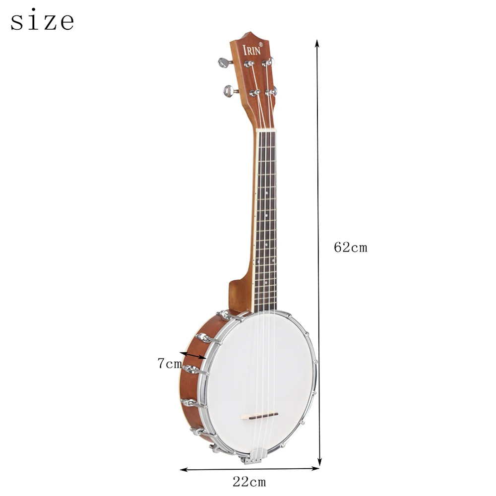 IRIN 4 Strings Banjo Ukulele Maple Neck Rosewood Fingerboard Banjo Concert Banjolele Professional Musical Instrument with Case