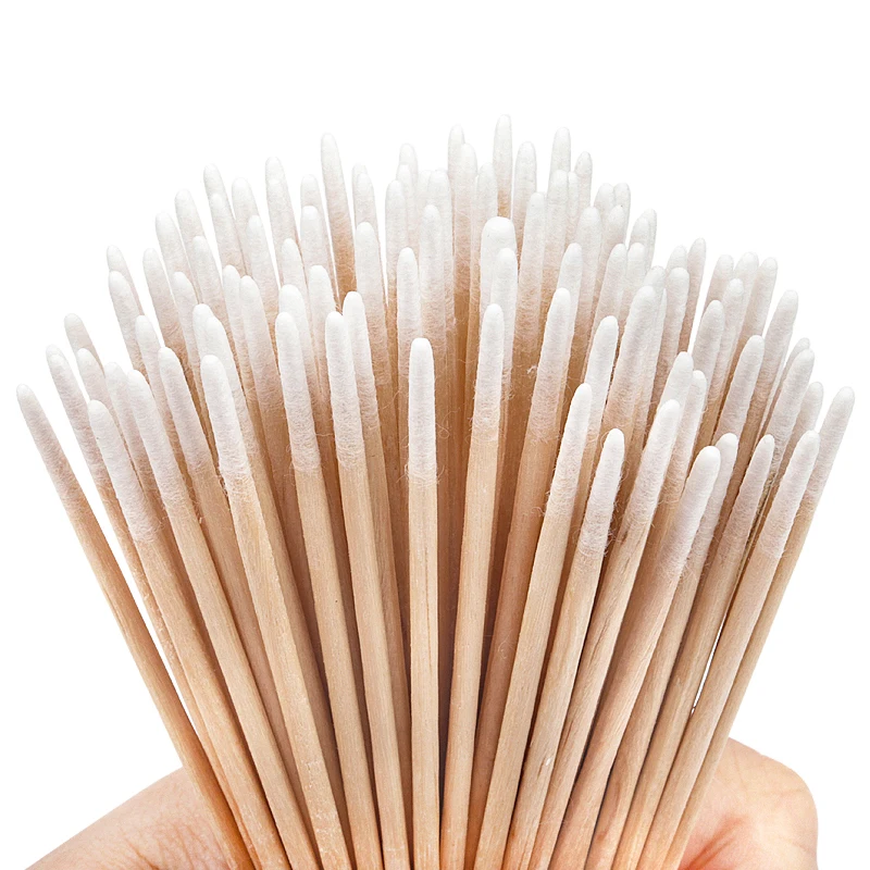 100/300pcs Double Head Cotton Swab Women Makeup Cotton Buds Tip For Medical Wood Sticks Nose Ears Cleaning Health Care Tools