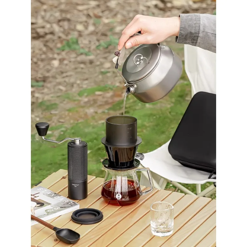 

Light Carrying Coffee Portable Bag Outdoor Camping Travel Hand Brewed Coffee Utensil Set