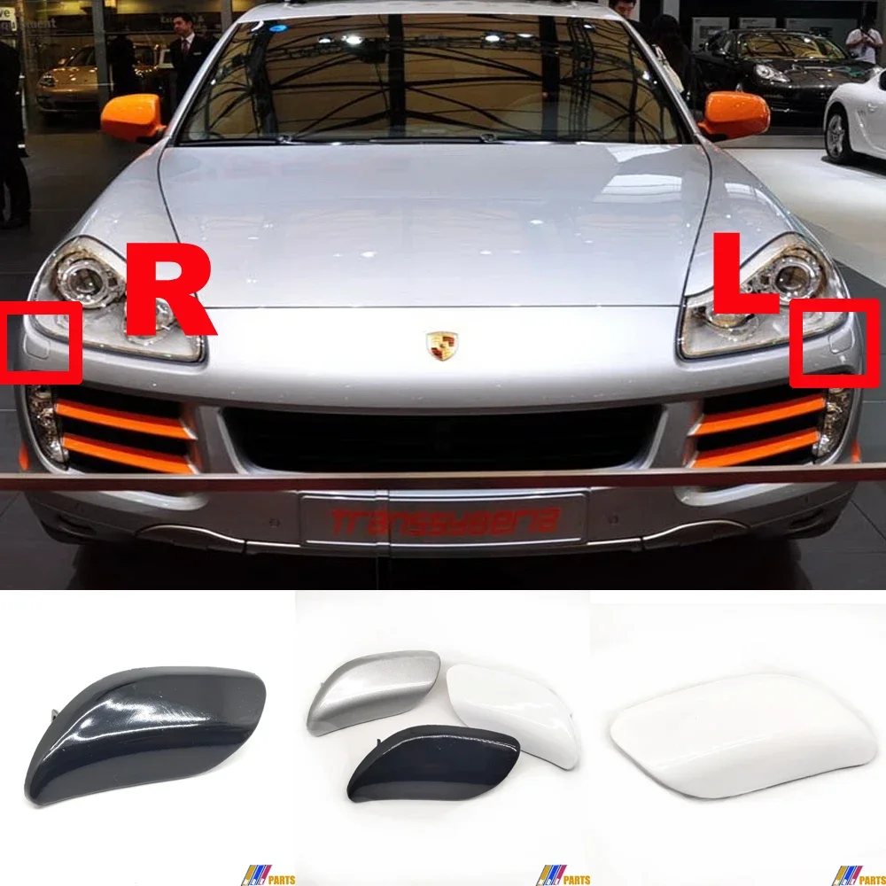 Fit 07-10 L&R Porsche Cayenne 9PA1 957 Base Package Front Headlight Washer Cover 95562830111 95562830211