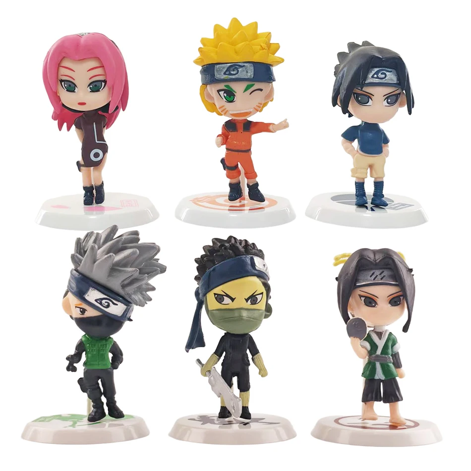6 pièces/12 pièces/ensemble figurine d'anime Naruto Shippuden Hinata Sasuke Itachi Kakashi Gaara figurine Q Version PVC figurines jouets cadeau