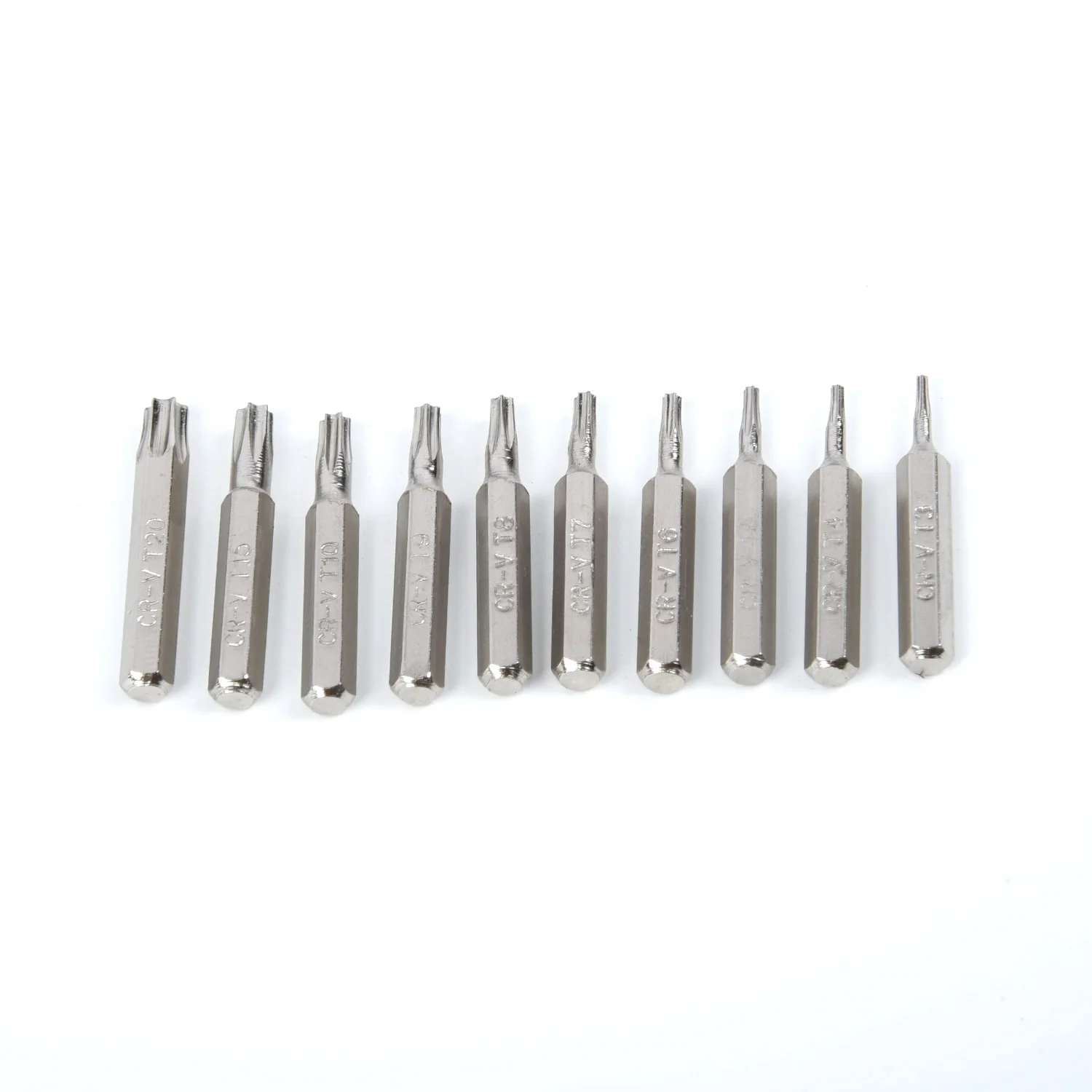 Nutdriver 4mm Hand Tools 10pcs T3-T20 Screwdriver Bit Repair Maintenance Electronic Accessories Replacement Metal