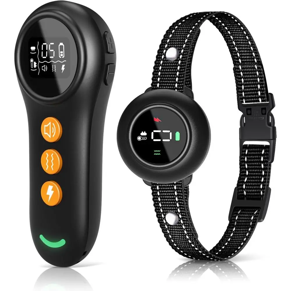 

Электронный ошейник для собак и ошейник против лая - тренировочный ошейник 3300T с пультом ДУ, автоматическая система против лая, 5 уровней чувствительности, водонепроницаемость IP67