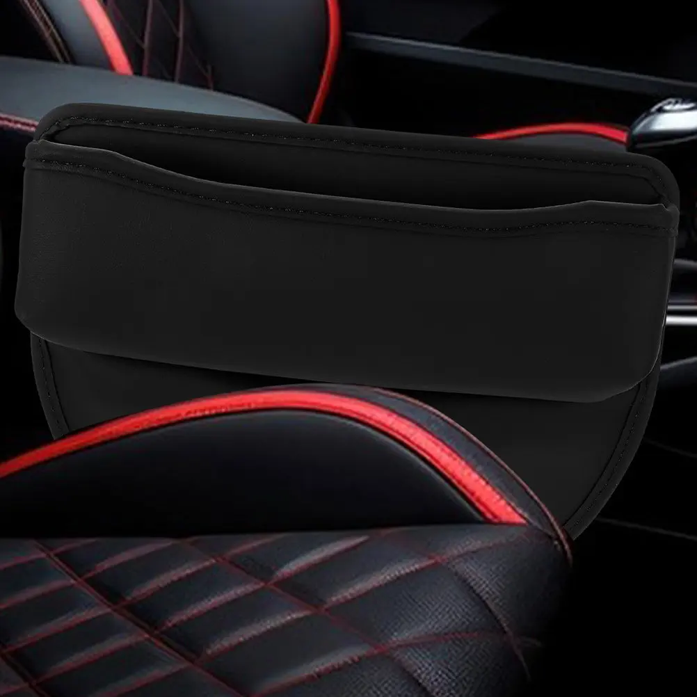 

2Pcs Car Seat Gap Organizer PU Storage Box Sleek Design for Keys Coins Phones Front Seat Between Seats Gap Filler