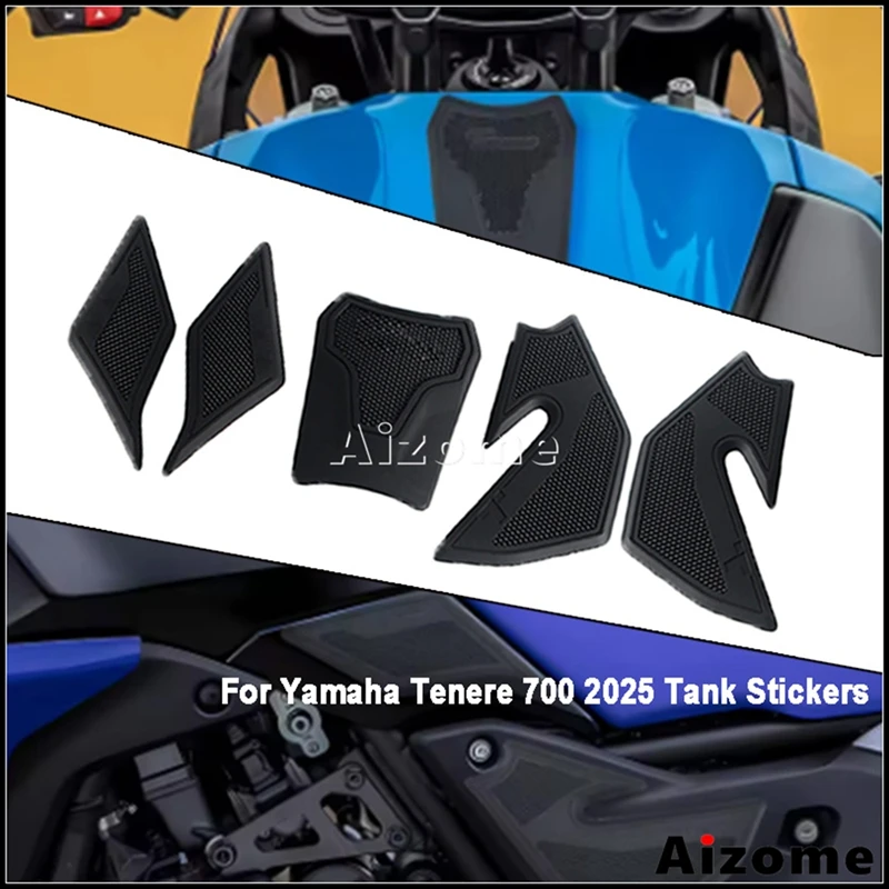 

Для мотоцикла Yamaha Tenere 700 2025: резиновая накладка на топливный бак, противоскользящая, водонепроницаемая, защита от царапин, наклейка-протектор, тракционная накладка