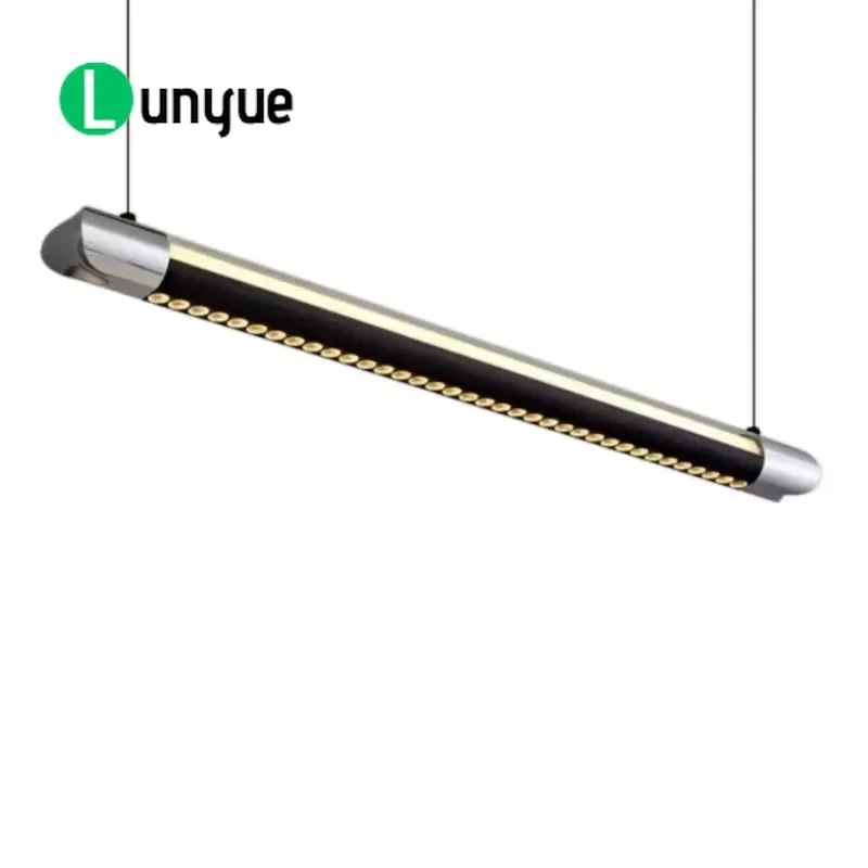Aluminum Acrylic Chandelier Chrome Black Gold Finish Custom Lighting Fixture for Cafe Restaurant Hotel Modern Decor