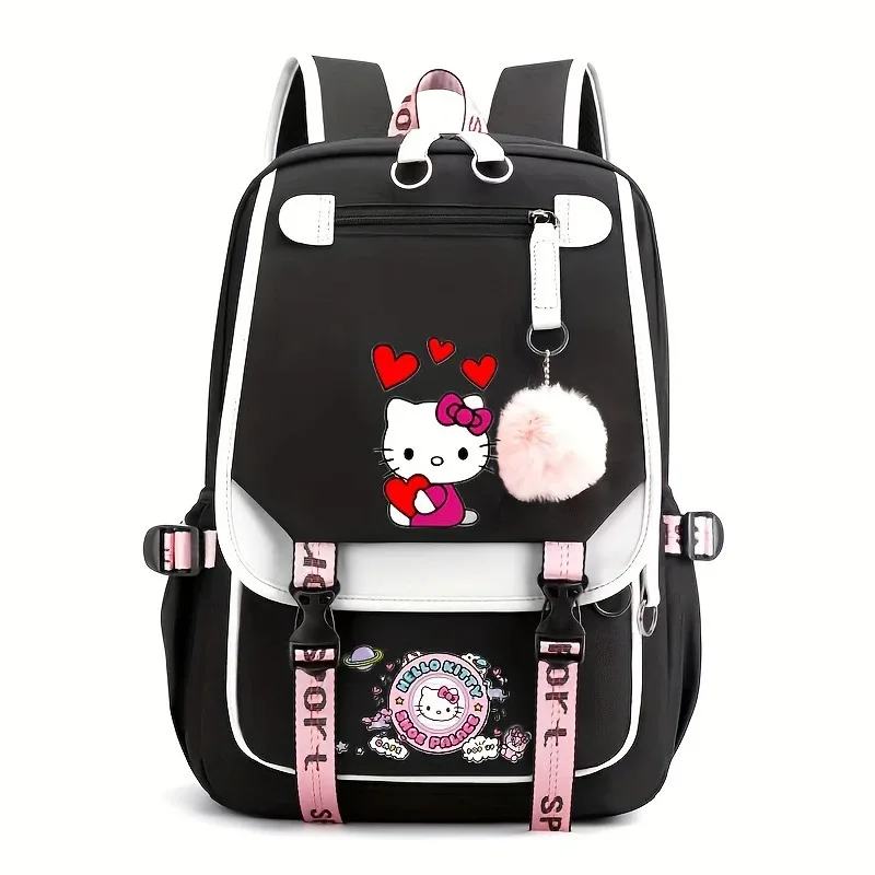 

Stitch Large Capacity Backpack, Student Travel Commute Schoolbag, Simple Casual Knapsack with Headphone Jack and Charging Port