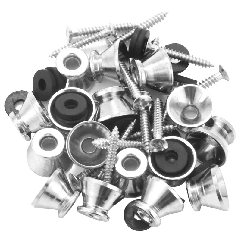 

Dropship-Guitar Bass Chrome Metal End Pin Strap Buttons Locks Cushion Screws (320Pcs)