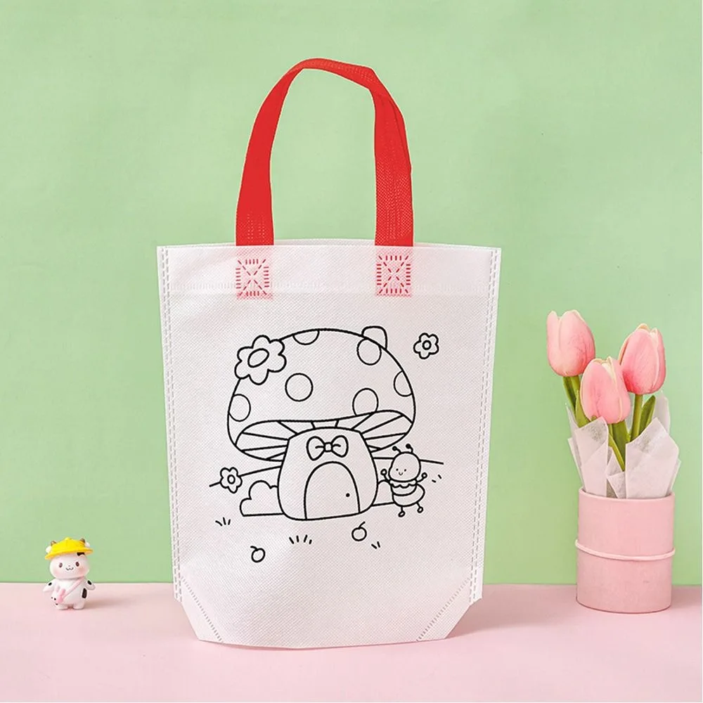 Double-Sided Graffiti Bag Non-woven Fabric Colored Toys Double Sided Graffiti Bag Coloring Goodie Bags Handmade