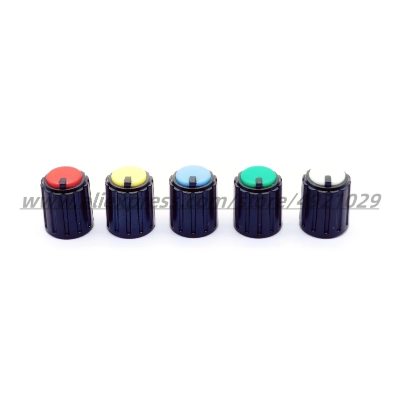 10PCS 10×12mm Plastic Knob Cap D Axis 180° Potentiometer Encoder Switch Knob 10*12 Half Shaft 6mm