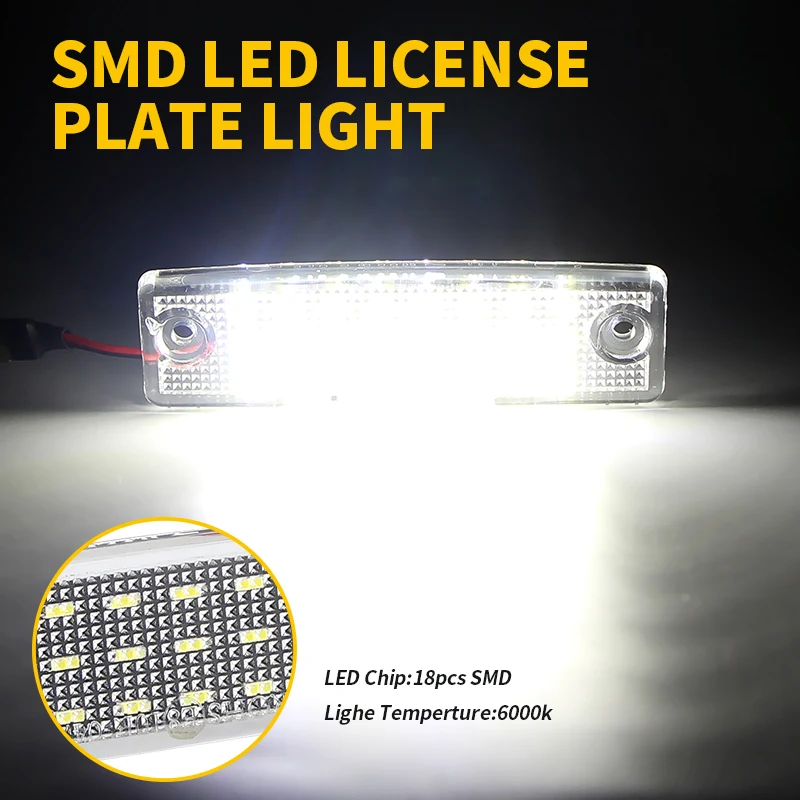 For 1996-2022 Toyota 4Runner for 2008-2019 Toyota Sequoia White LED License Plate Light Tag Lamp 6000K Bright