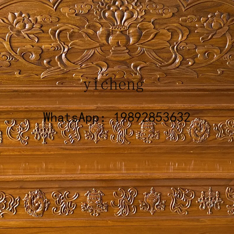 Buddhist shrine incense case three-layer offering table Solid wood household Buddhist shrine offering table offering table