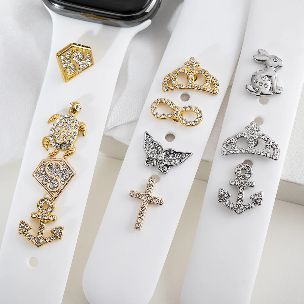 New Watchband Decorative Charms for Apple Strap Cartoon Paw Cute Little Bear Charms Jewelry for Iwatch Bracelet Charms Nails