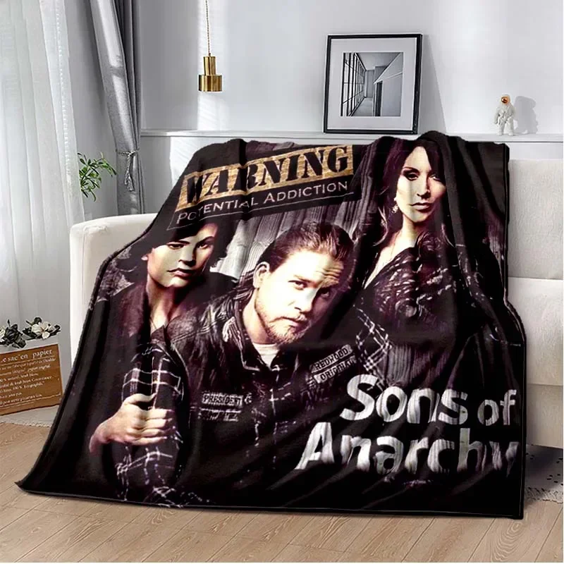 Jax Teller SONS OF ANARCHY Charlie Hunnam Throw Blanket Shawl Cloak Bedroom Living Room Sofa Couverture Chaude Manta Caliente