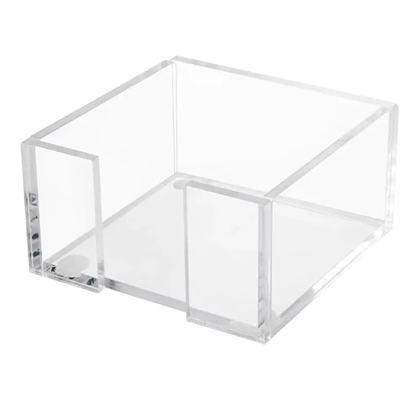 ●Memo Dispenser Acrylic Notepad Holder For Desk Organization Space Management, Clear Design