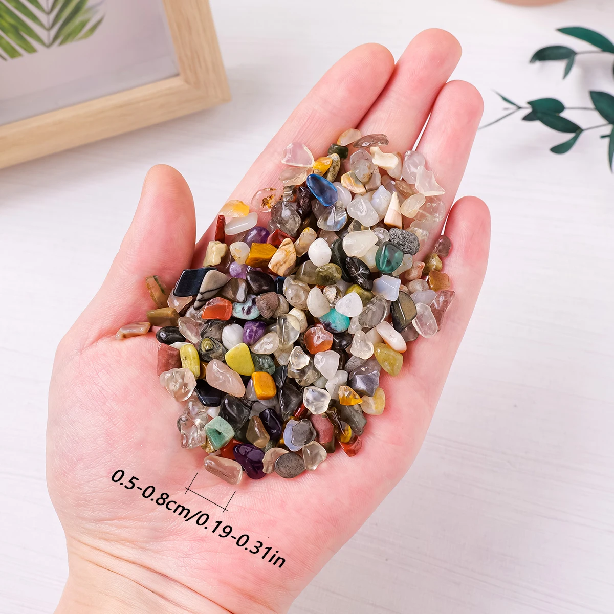 50g/bag Natural Crystal 5-8mm Colored Stone Household Supplies Aquarium Fish Tank Decoration Stone  Outdoor Garden Ornament Gift