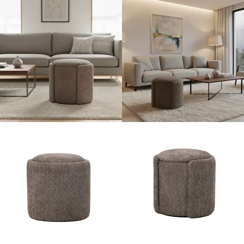 Modern Creative Design Multi-functional Durable Customized Color Seating Ottoman Stool Storage Fabric Footstool Home Bedroom