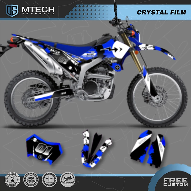 

DSMTECH Custom Team Graphics Decals Stickers Kits For YAMAHA WR250R 2020 2019 2018 2017 2016 2015 2014 -2008 003