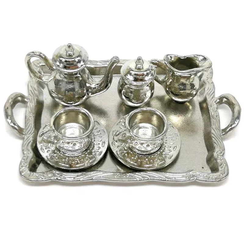 15 Stück antike Miniatur Porzellan Tee tasse Set Blumen geschirr Küche Puppenhaus Möbel Spielzeug für Kinder Tee tassen Puppenhaus