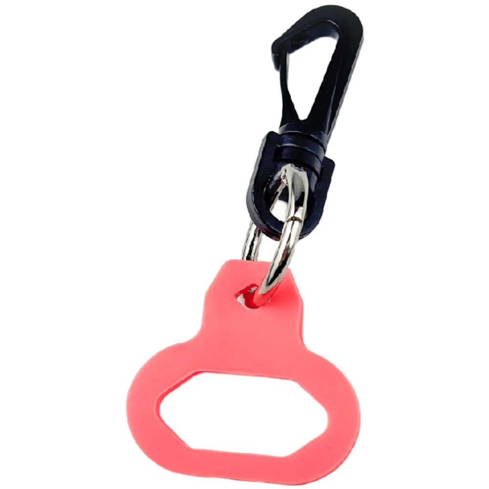 Scuba Diving Secondstage Silicone Strap with Quick Release Hook Keychain for Secure Attachment of Regulators and Accessories