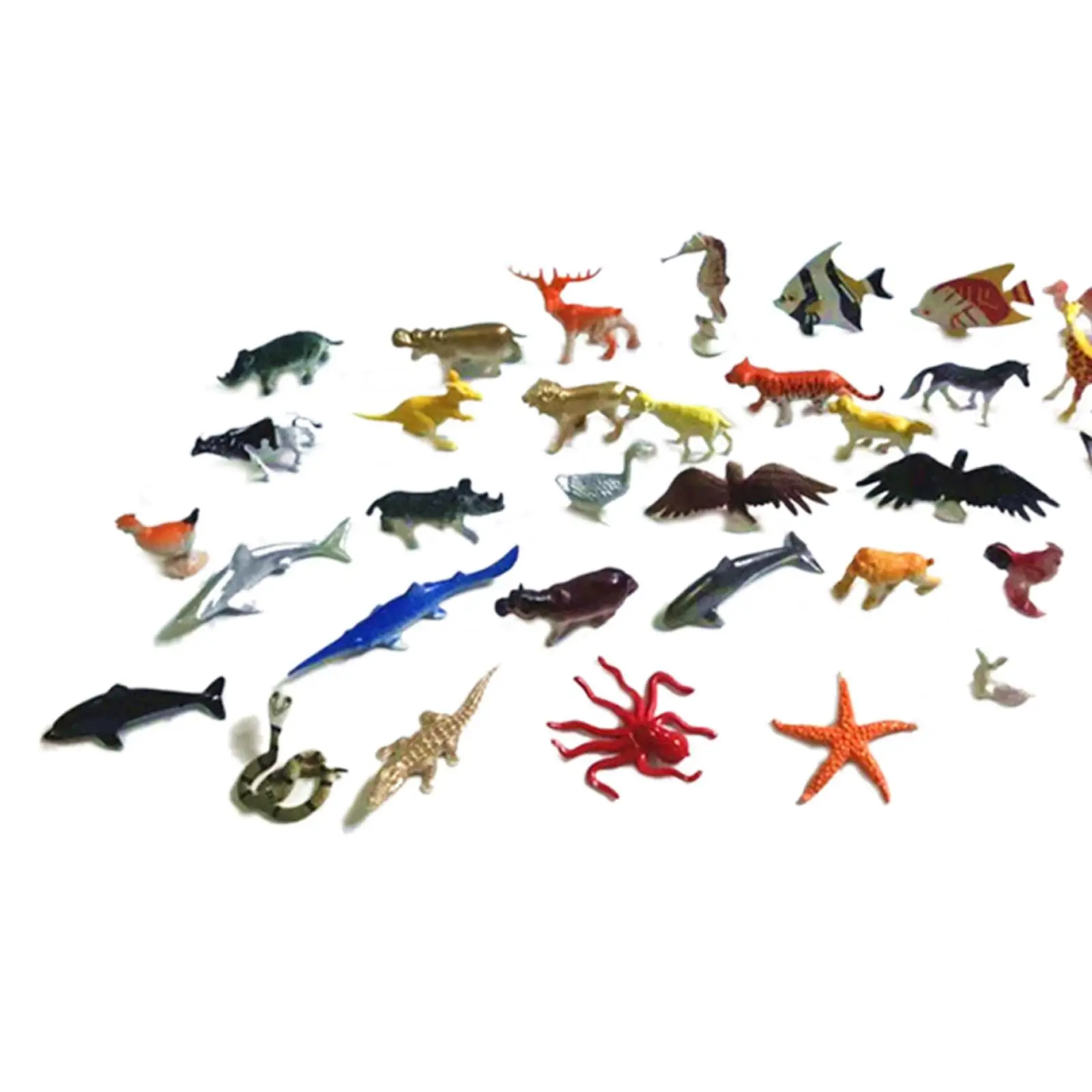 Figurines d'animaux pour enfants, animaux de simulation, cadeau pour filles et garçons, à partir de 3 ans, 40 pièces